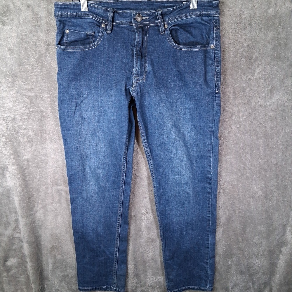 Buffalo David Bitton Jackson Jeans Men Size 34x30 Blue Straight Stretch Denim